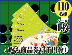 おもちゃ商品券(3千円分)