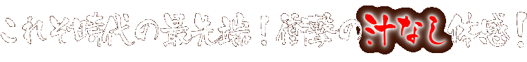 これぞ時代の最先端!衝撃の汁なし体感!